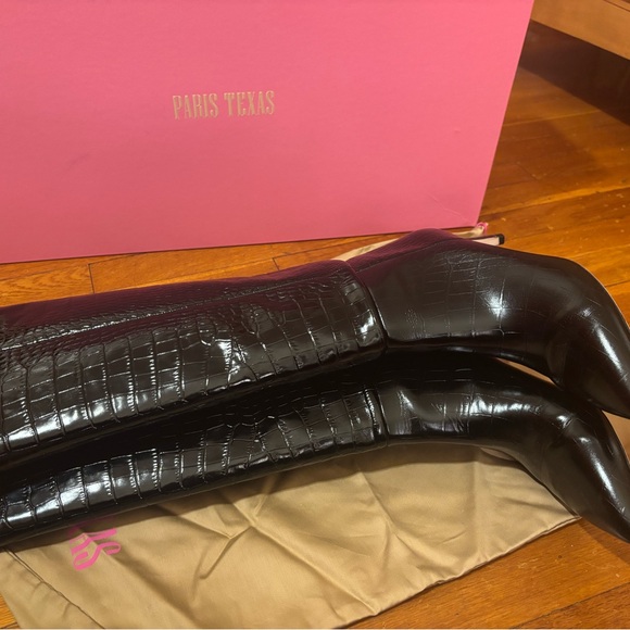 PARIS TEXAS Elegant Black Knee-High Boots - Picture 9 of 9
